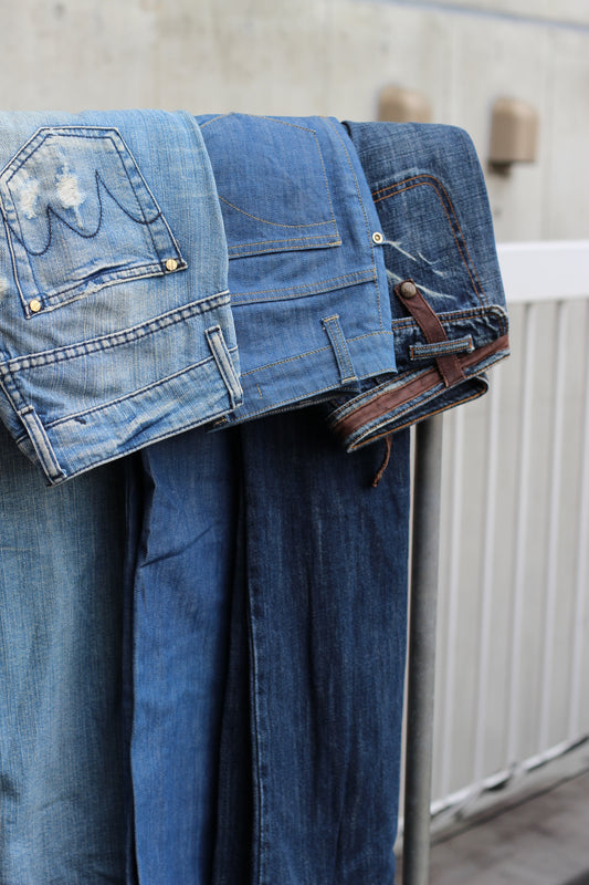 Made In Italy Women's Y2K Style Bootcut Denim Pants set x3点