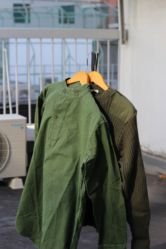 50's Swedish Army Shirt & British Army Combat Sweater x2点