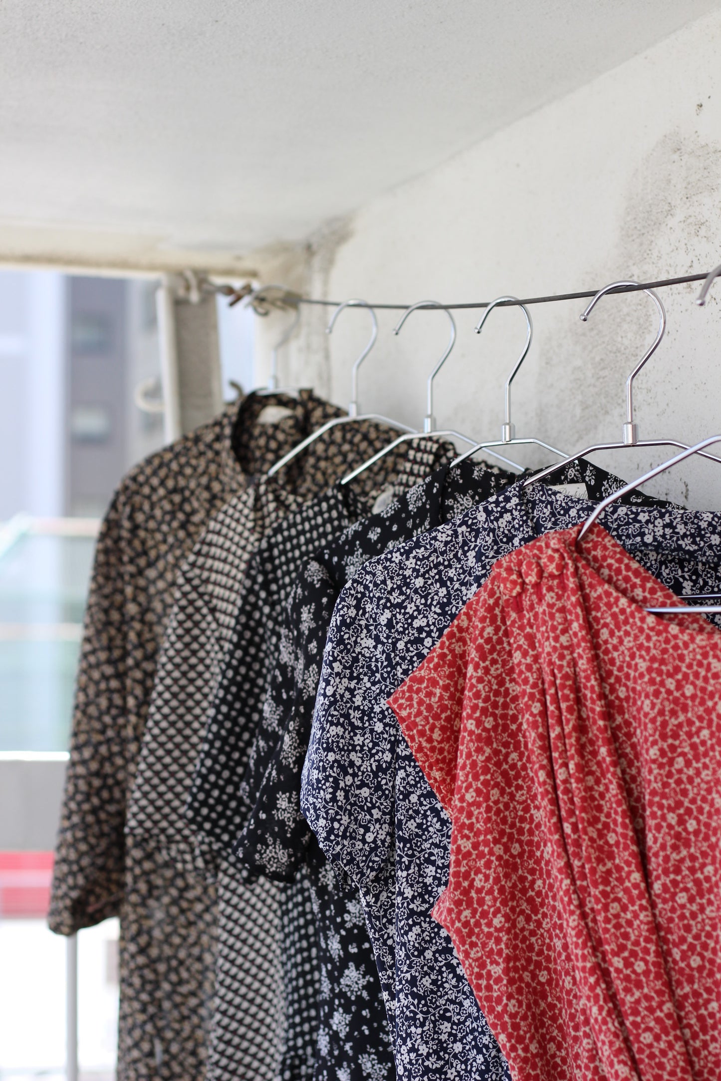 Vintage Small Flower Short Sleeve One-Piece x6点