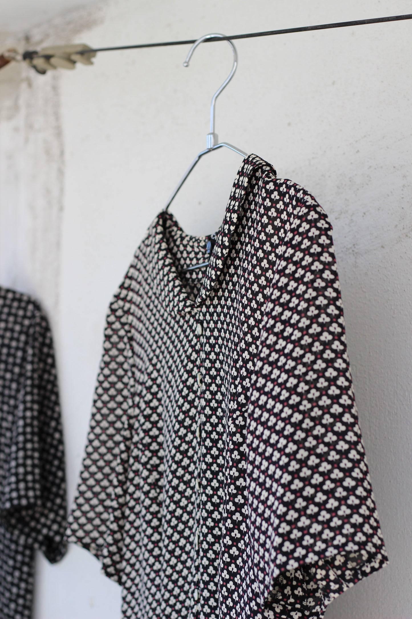 Vintage Small Flower Short Sleeve One-Piece x6点