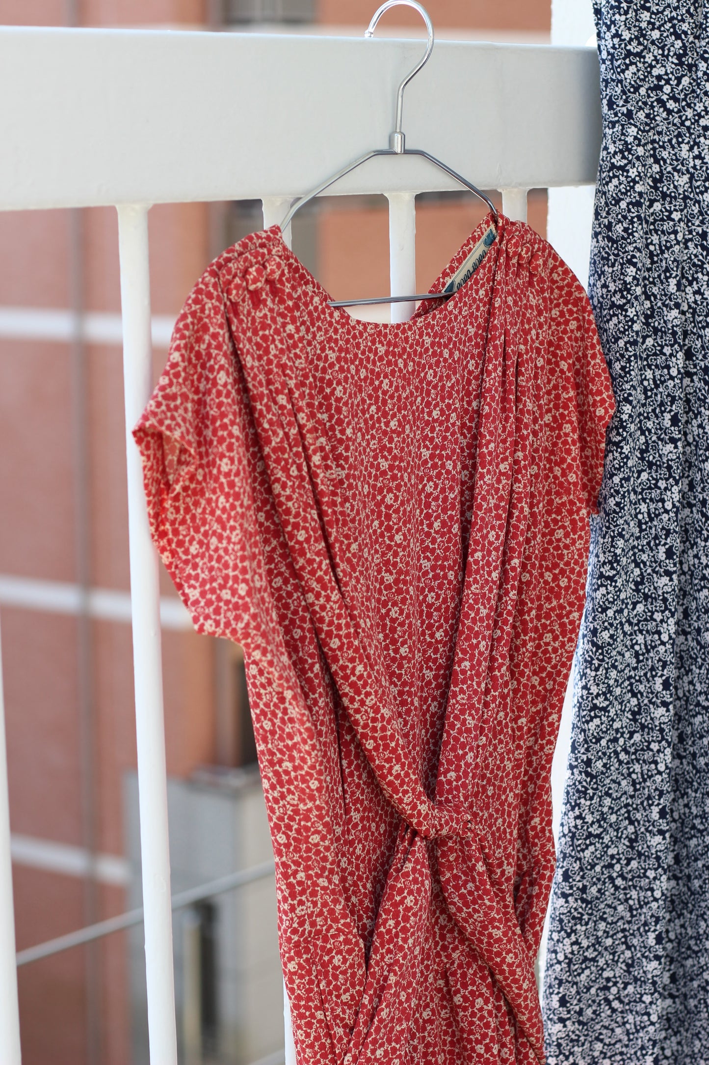 Vintage Small Flower Short Sleeve One-Piece x6点