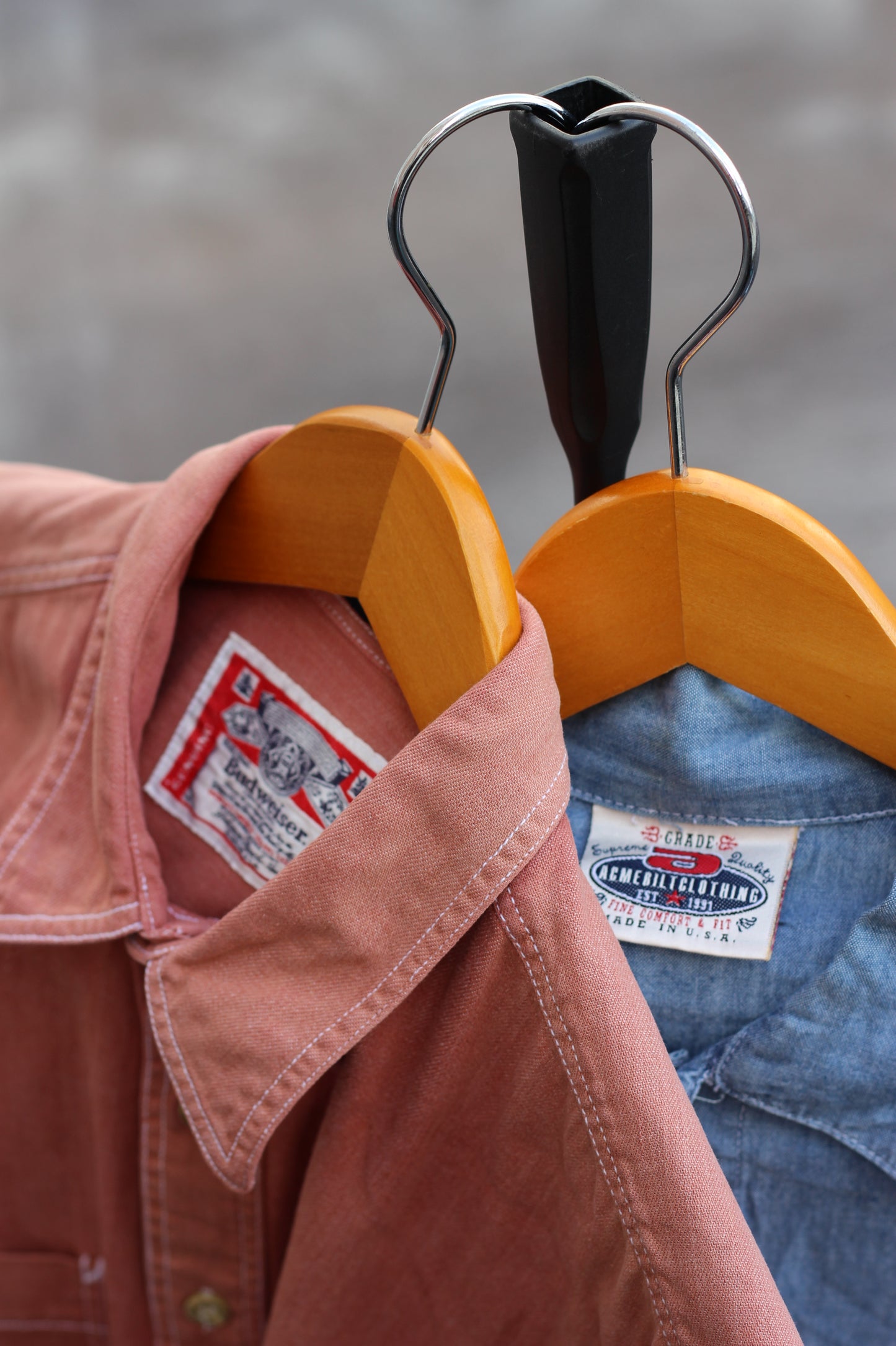 90's Made In USA & Budweiser Vintage Work Shirt set x2点