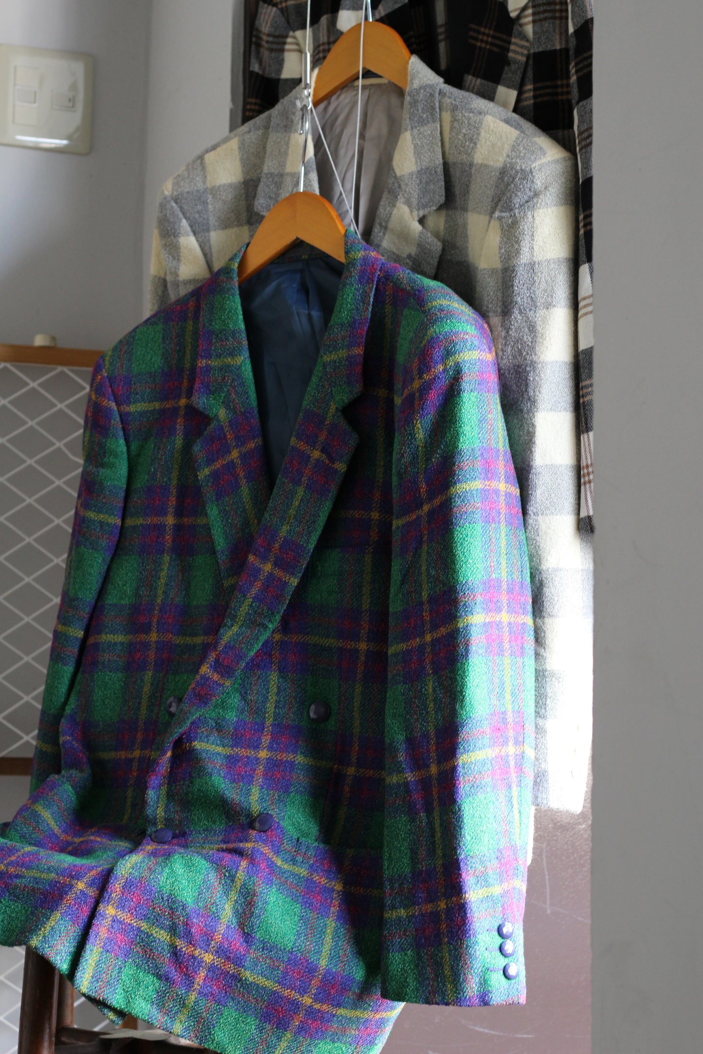 Men's Vintage Madras Check Tailored Jacket x3点