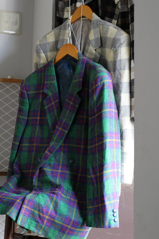 Men's Vintage Madras Check Tailored Jacket x3点
