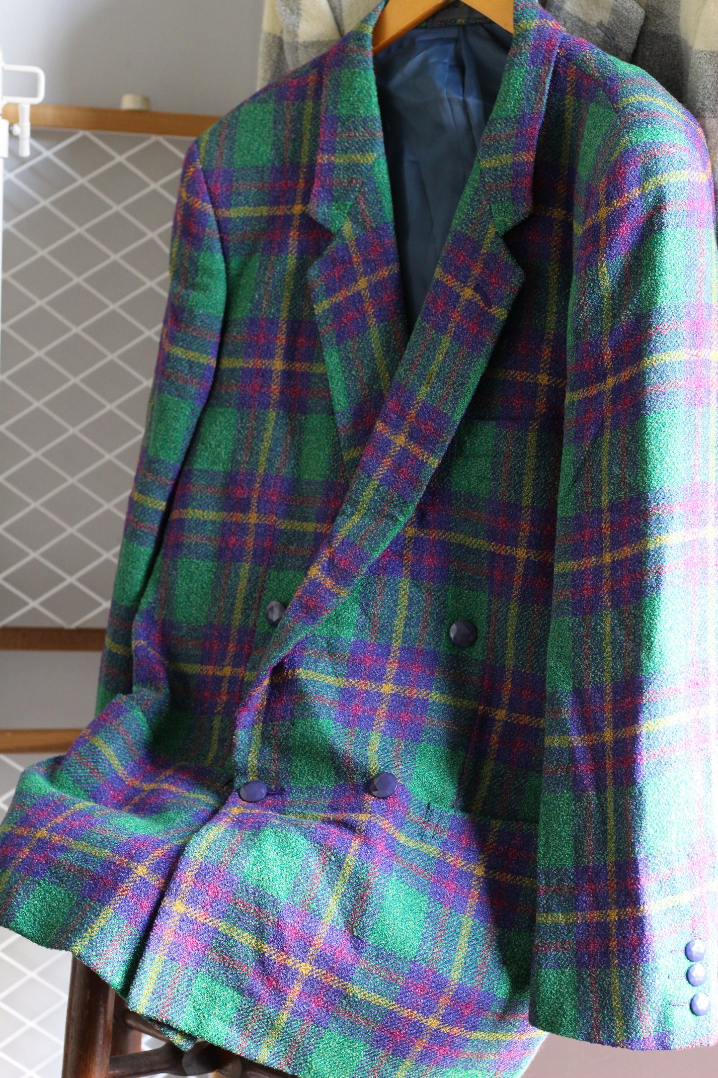 Men's Vintage Madras Check Tailored Jacket x3点