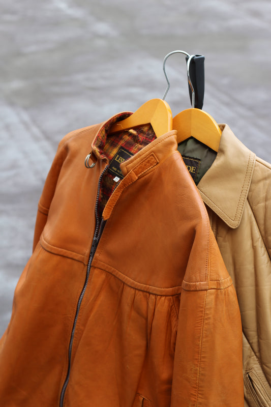 Made In England LESUEDE Men's Vintage Leather Jacket set x2点