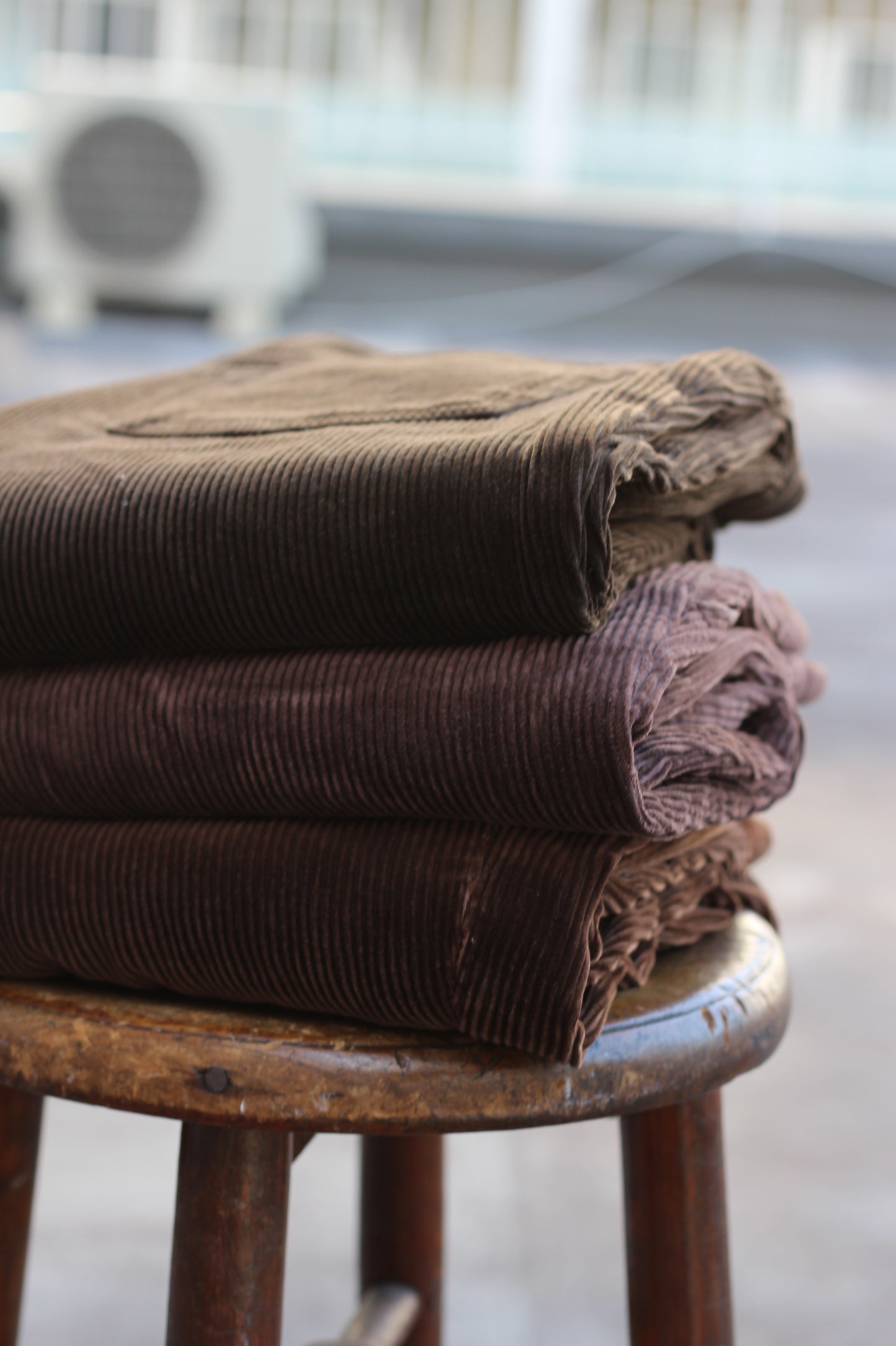 Men's Brown Corduroy Wide Leg Bottoms x3点