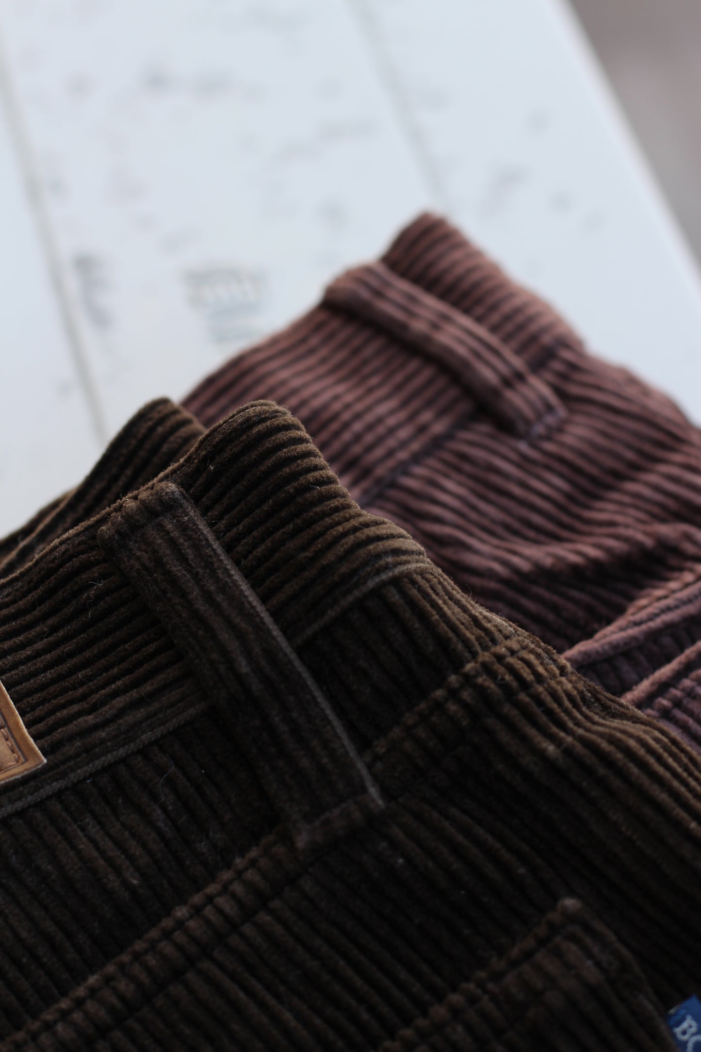Men's Brown Corduroy Wide Leg Bottoms x3点