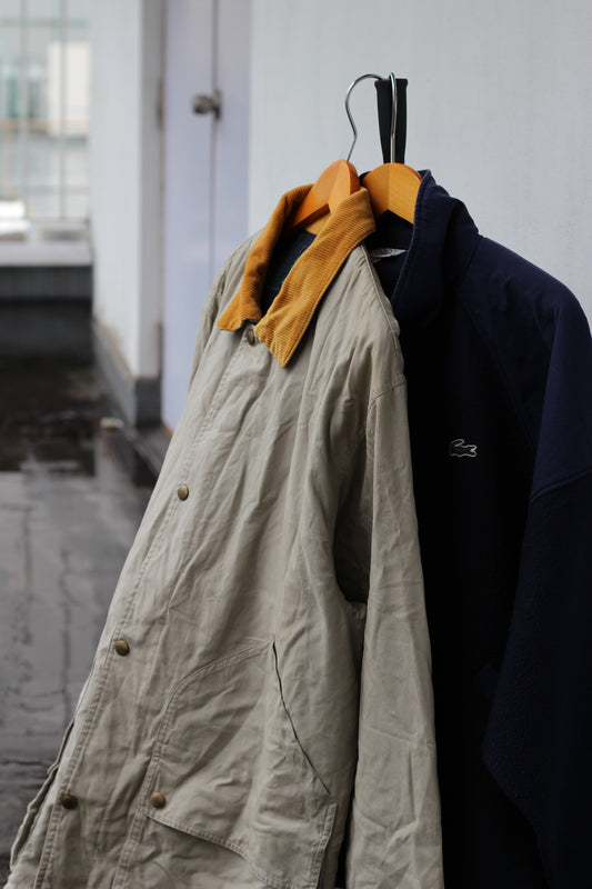 Lacoste 90's Hunting Jacket & 80's Nylon Fleece Jacket set x2点