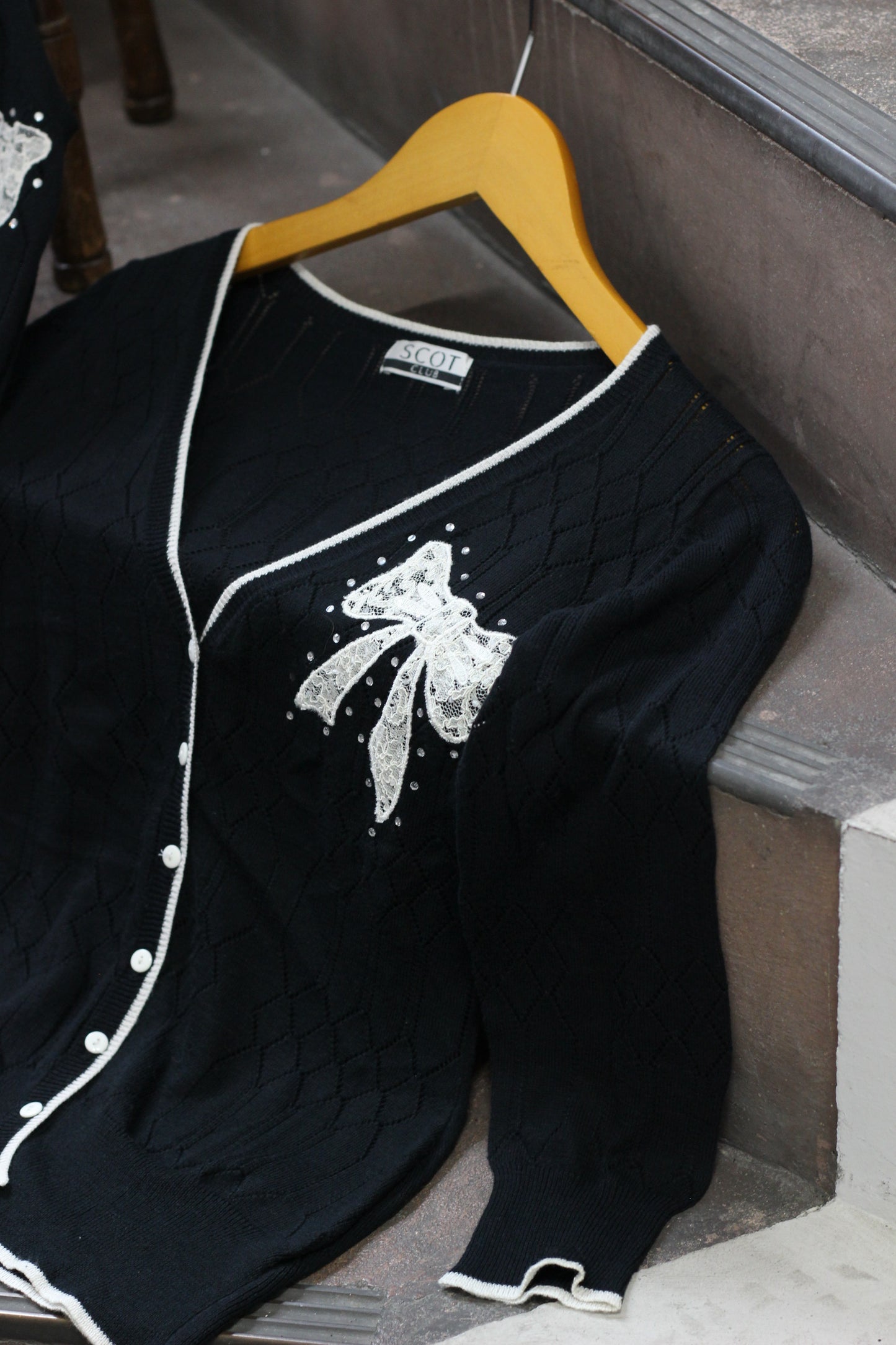 Vintage Ribbon Design Knit x3点