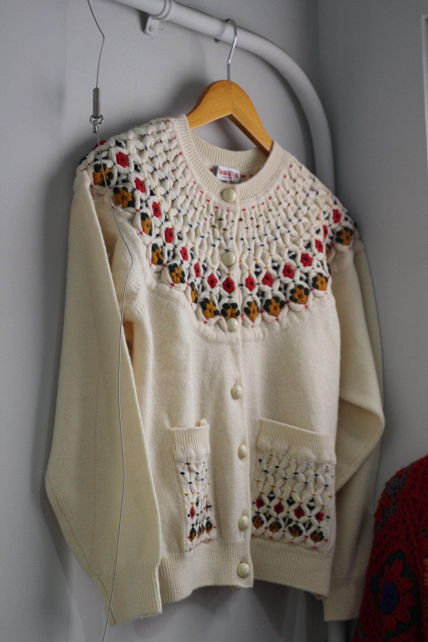 Vintage Flower Design Knitwear x3点