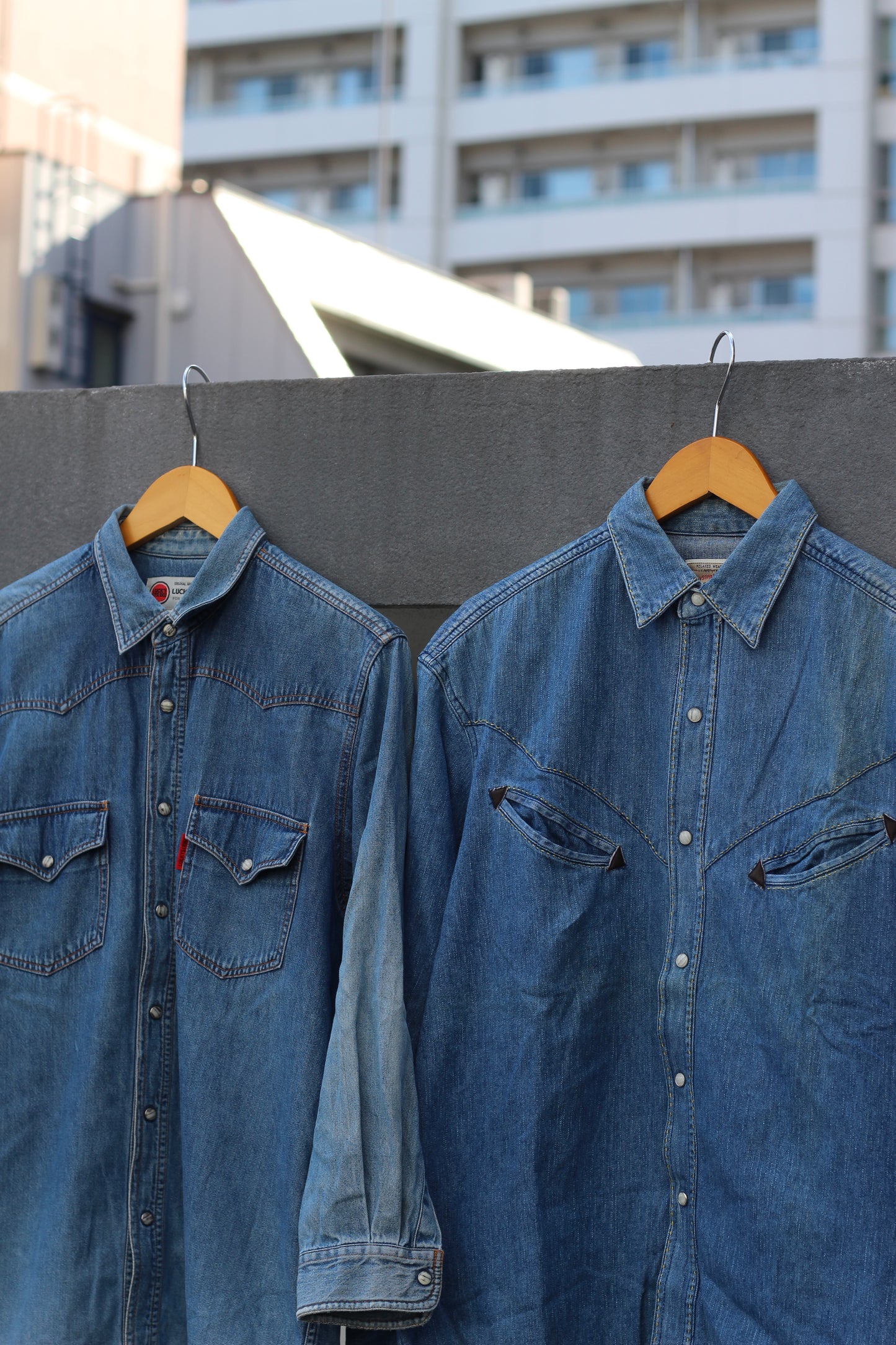Men's Denim Western Long Sleeve Shirt x2点