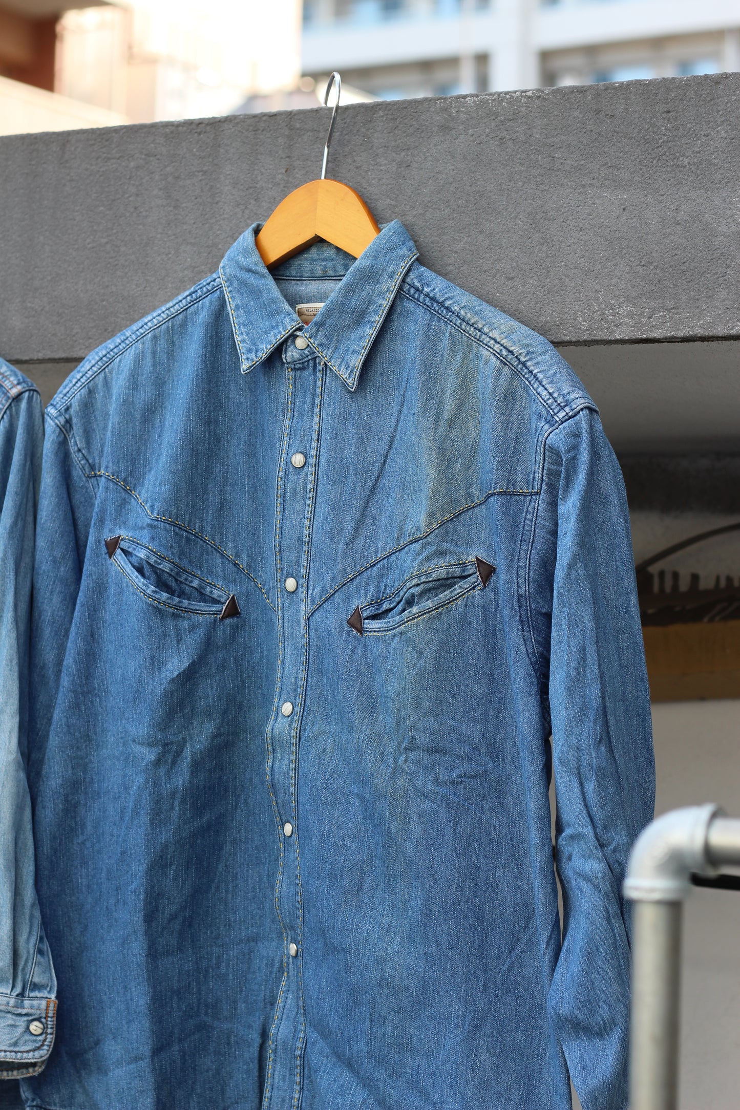 Men's Denim Western Long Sleeve Shirt x2点