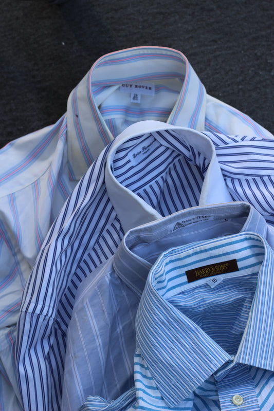 Men's Made In Italy Striped Long Sleeve Shirt x5点