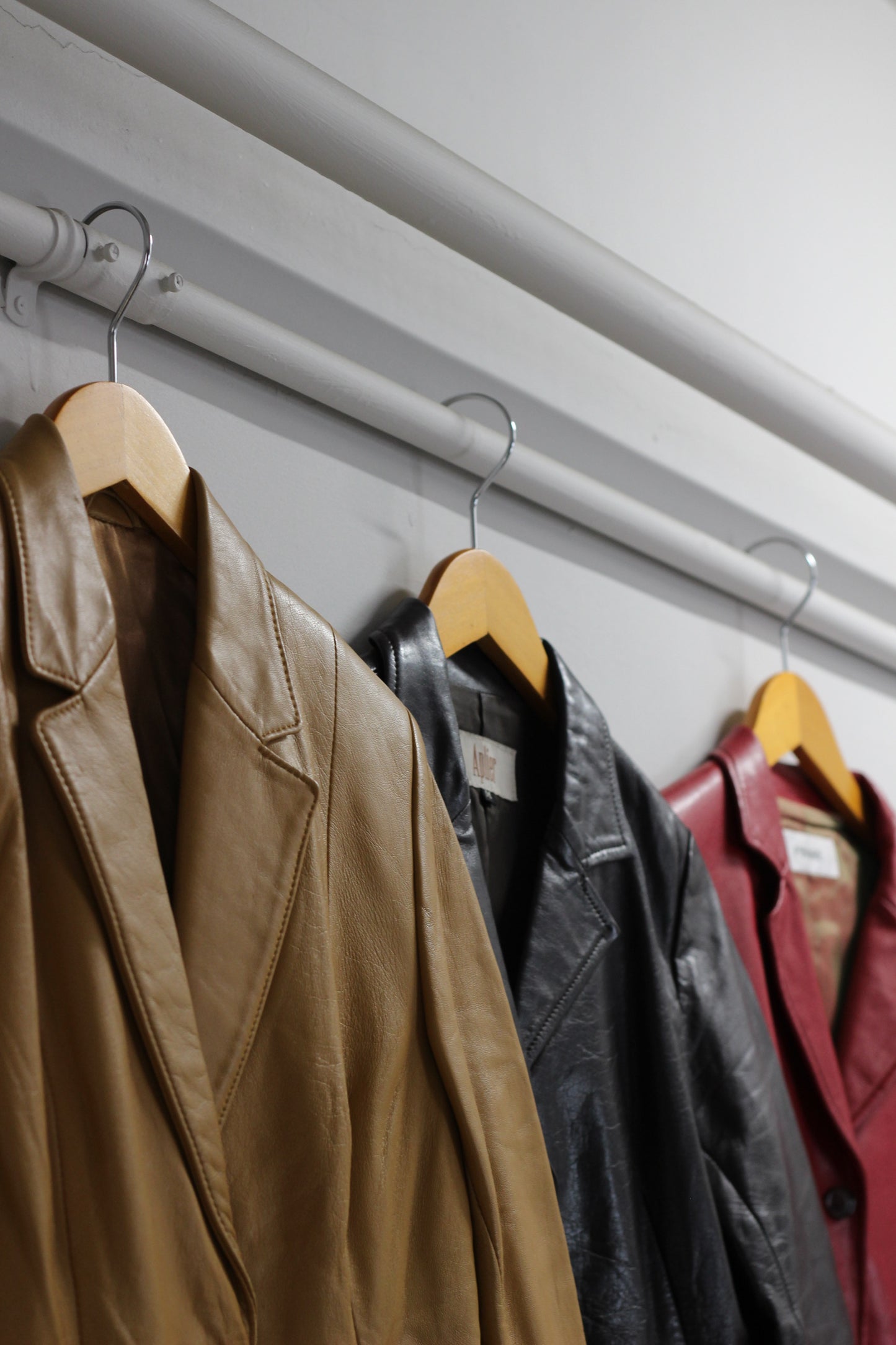 Vintage ladies Color Leather Jacket x6点