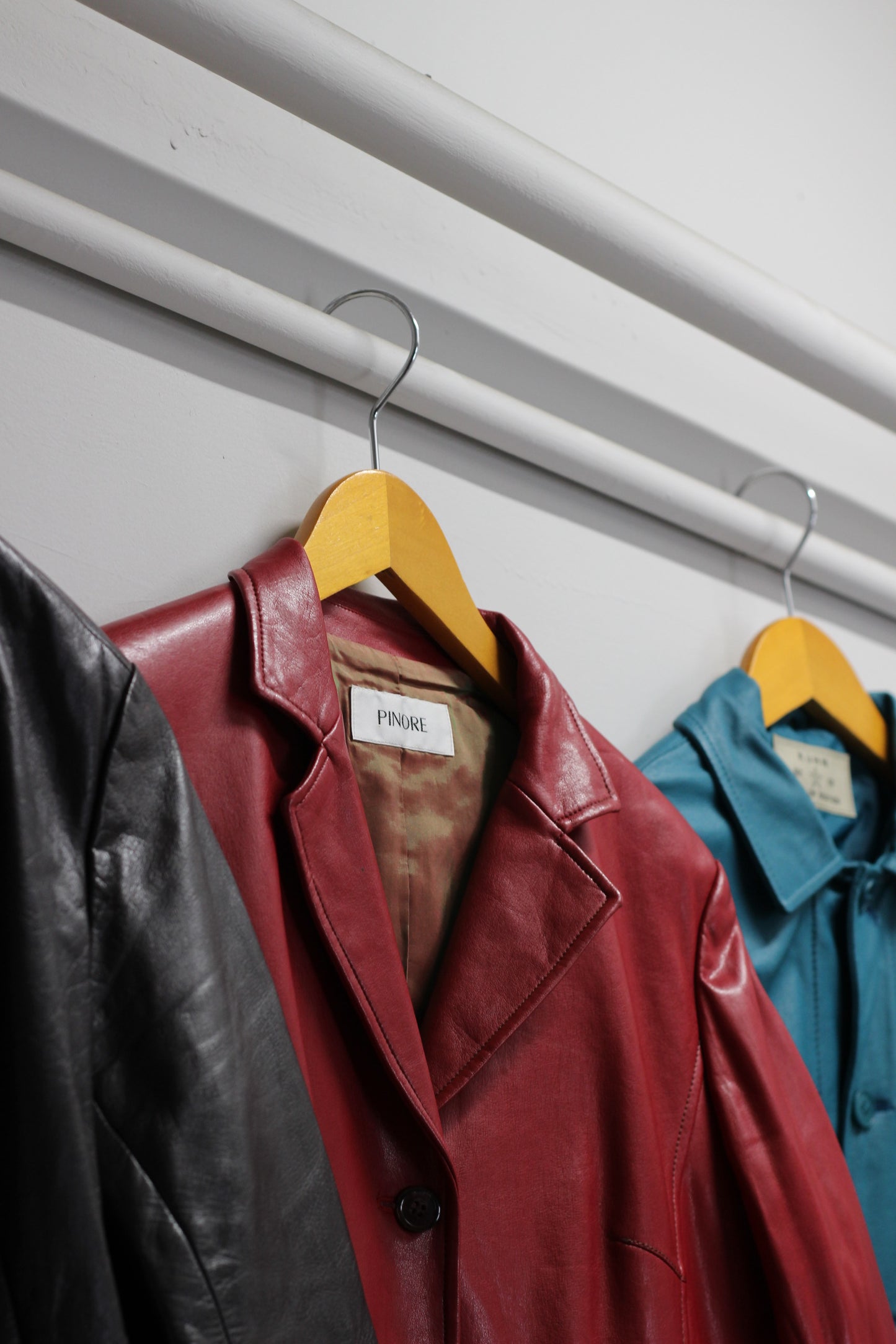 Vintage ladies Color Leather Jacket x6点