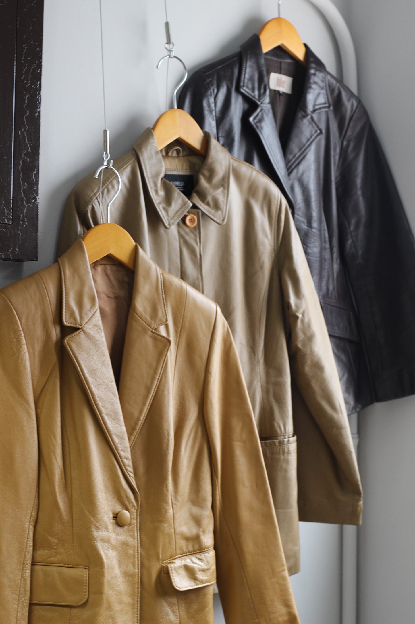 Vintage ladies Color Leather Jacket x6点