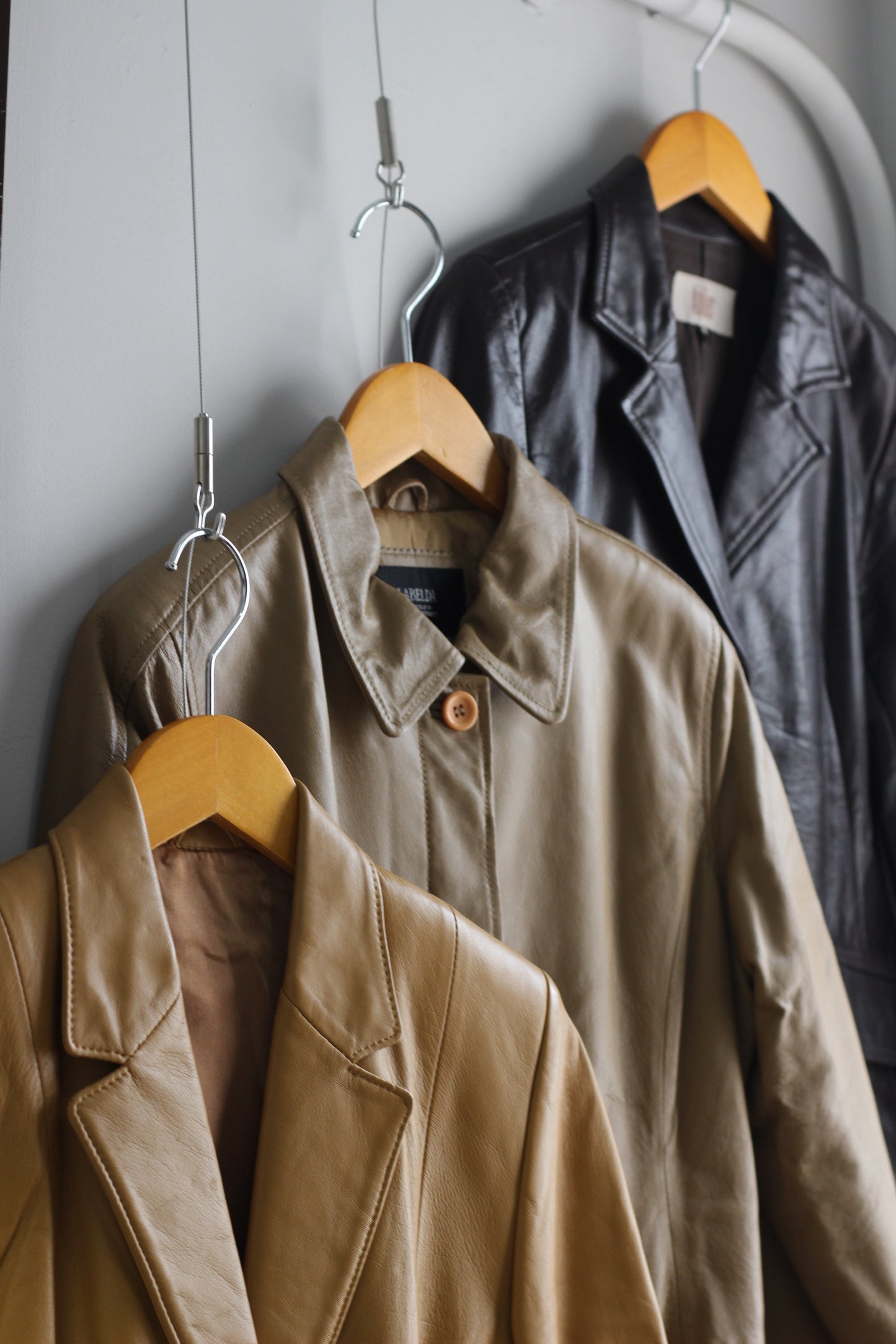 Vintage ladies Color Leather Jacket x6点