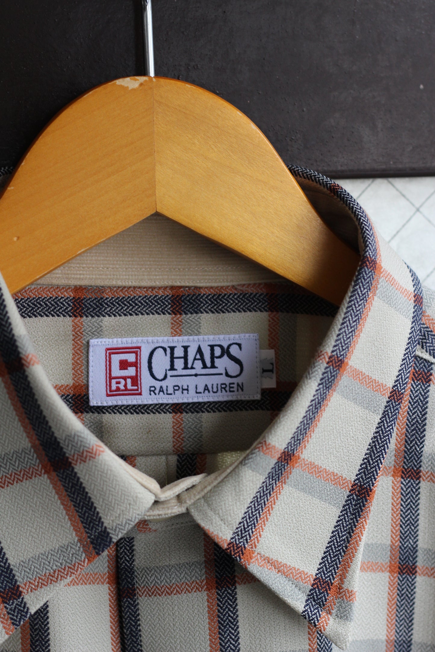80-90's CHAPS Ralph Lauren Check Long Sleeve Shirt set x2点