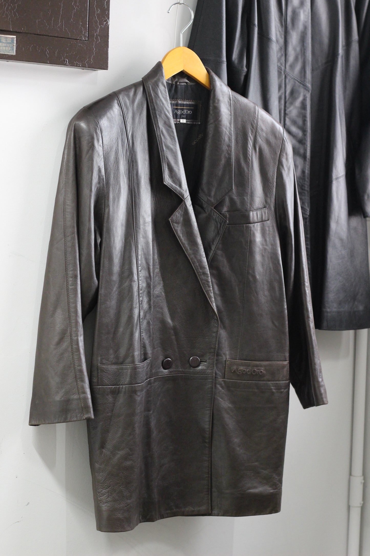 Vintage ladies design Leather Coat x4点