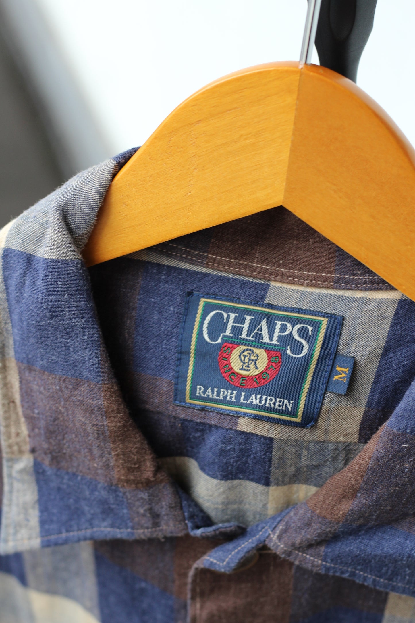 80-90's CHAPS Ralph Lauren Check Long Sleeve Shirt set x2点