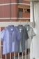 Vintage Blue Design Short Sleeve Blouse x10点
