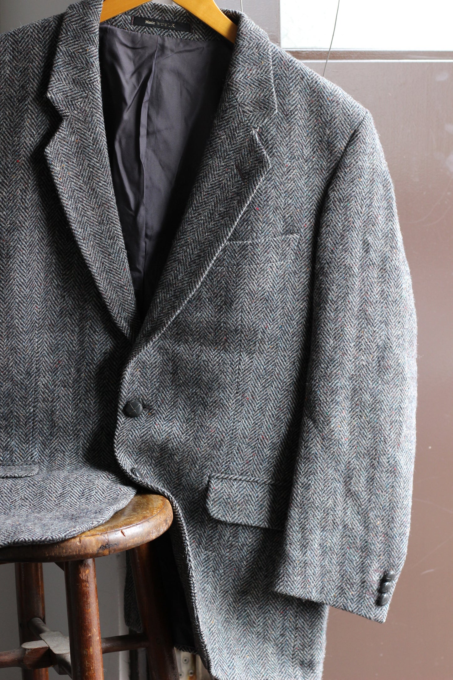 Men's Vintage Tweed Tailored Jacket x3点