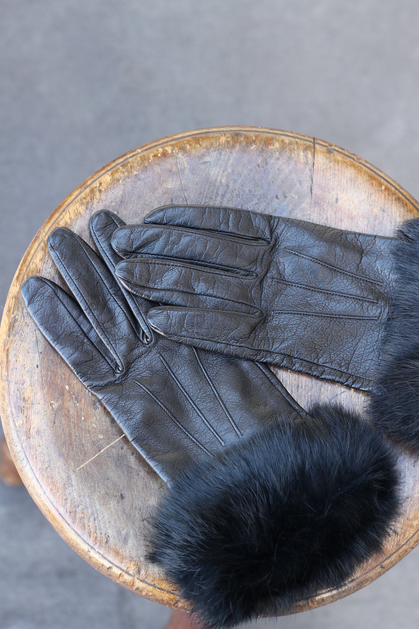 Fur Leather Gloves x2点