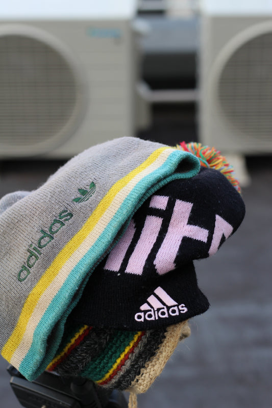Y2K Style Adidas & Design Knit Cap x4点