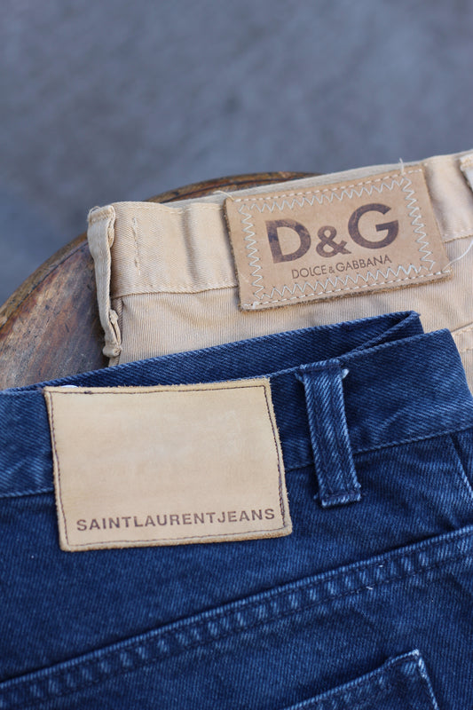 90's Saint Laurent Jeans By Hedi Slimane Denim Pants & Dolce & Gabbana Chino Pants set x2点