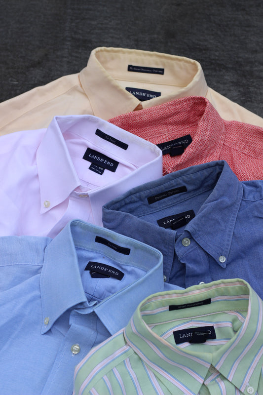 Men's LAND'S END Long Sleeve Shirt x6点