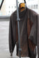 Men's Vintage Short Brown Leather Jacket x2点