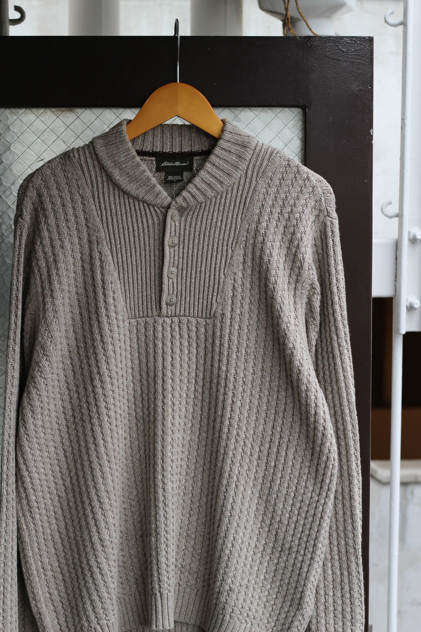 90-00's Old Eddie Bauer Henley Neck Knit Sweater set x2点
