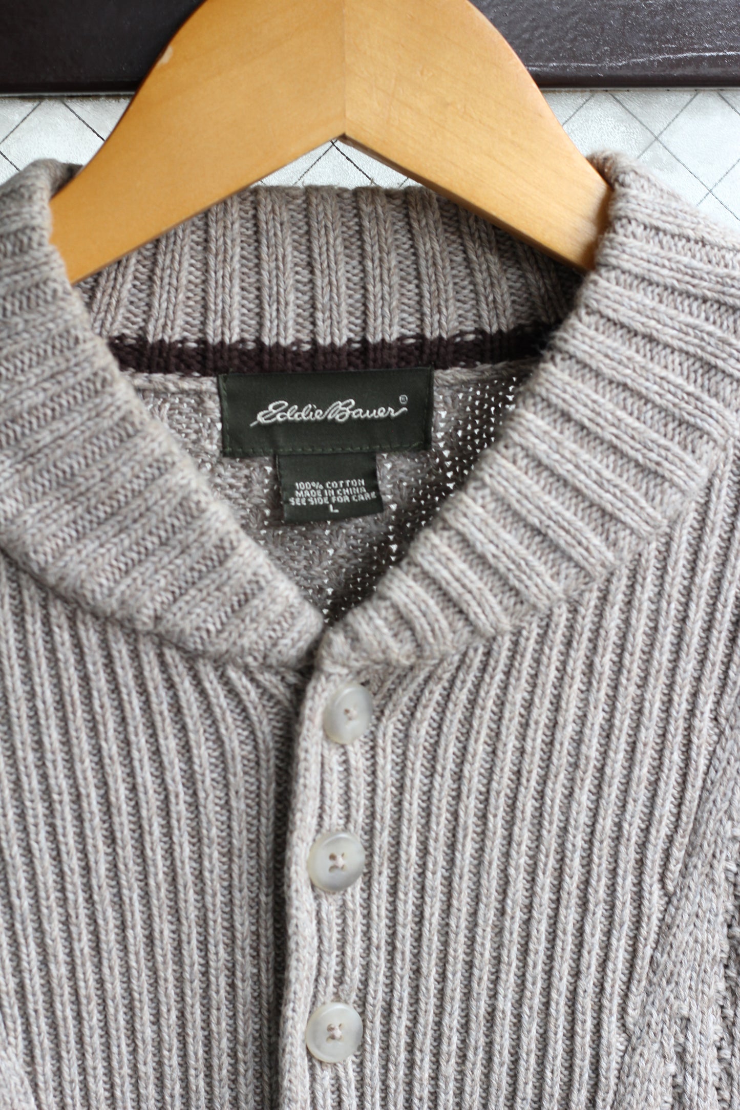 90-00's Old Eddie Bauer Henley Neck Knit Sweater set x2点