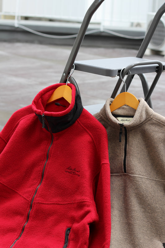 90-00's Old Eddie Bauer Zip-Up Fleece Jacket set x2点