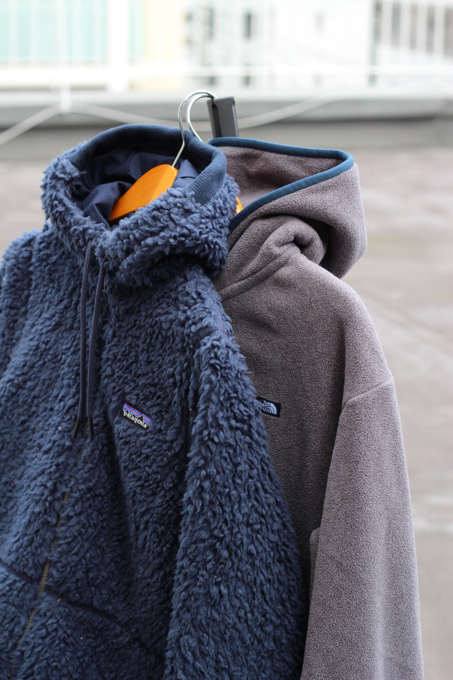 Patagonia & The North Face Fleece Zip Hoodie Jacket set x2点
