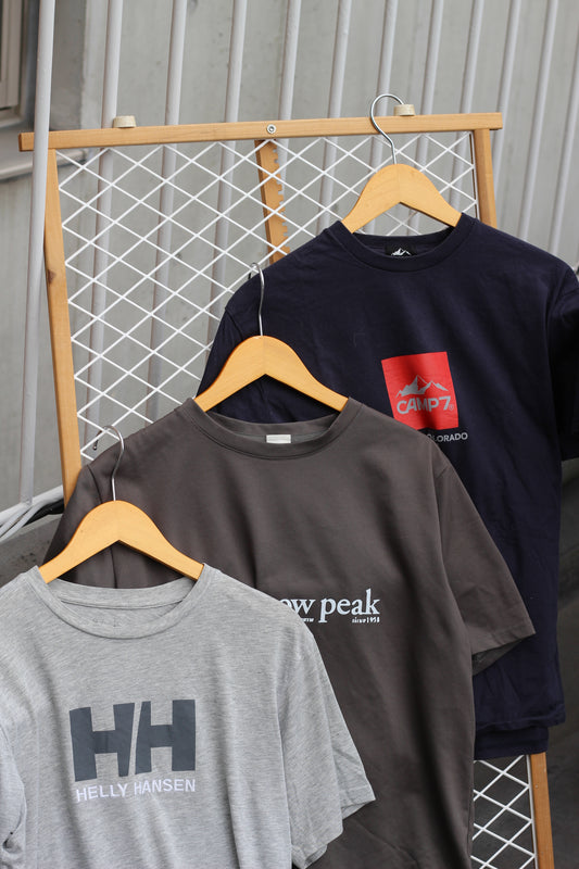 Outdoor Brand Logo Print T-Shirt x3点