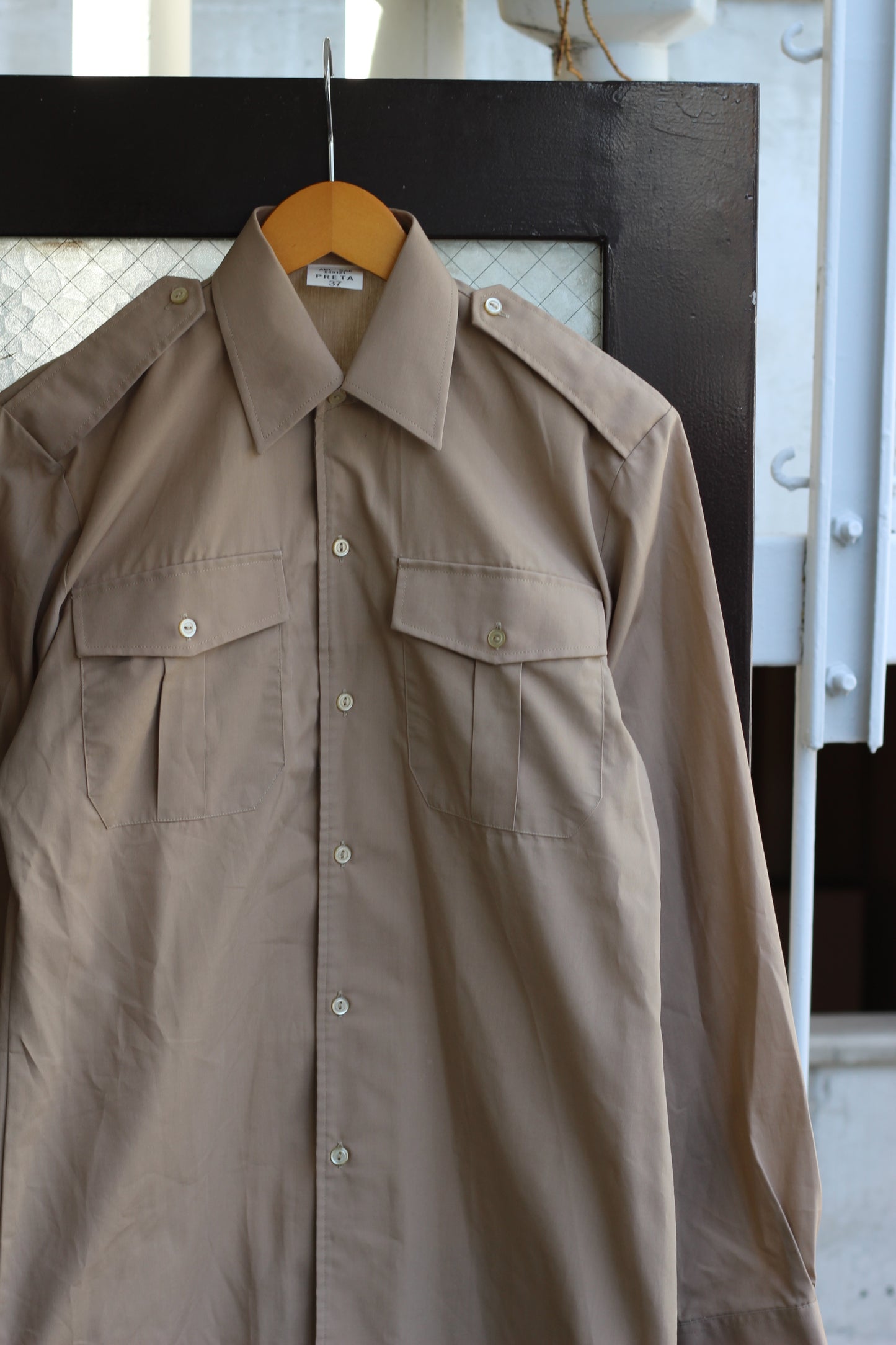 80's U.S. ARMY OG-507 Utility Shirt & Belgian Army Field Shirt set x2点
