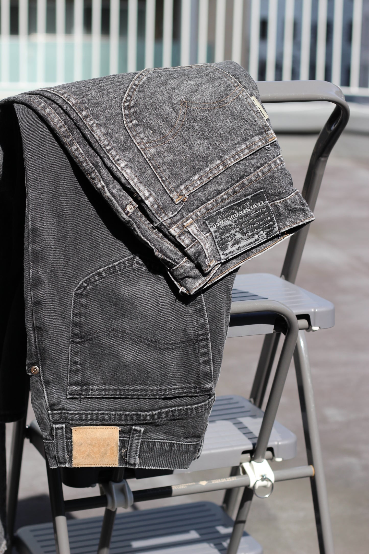 80's Levi's & 90's Lee Vintage Fade Black Denim Pants set x2点