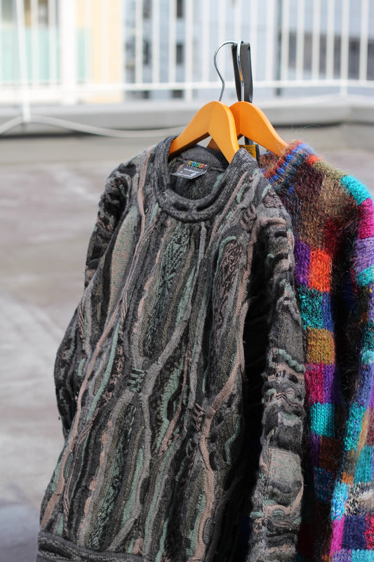 90's Made In Australia COOGI 3D Knit & Made In New Zealand PETRA Mohair Knit Sweater set x2点