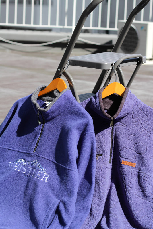 90's Made In USA & Canada Half-Zip Pullover Fleece Jacket set x2点