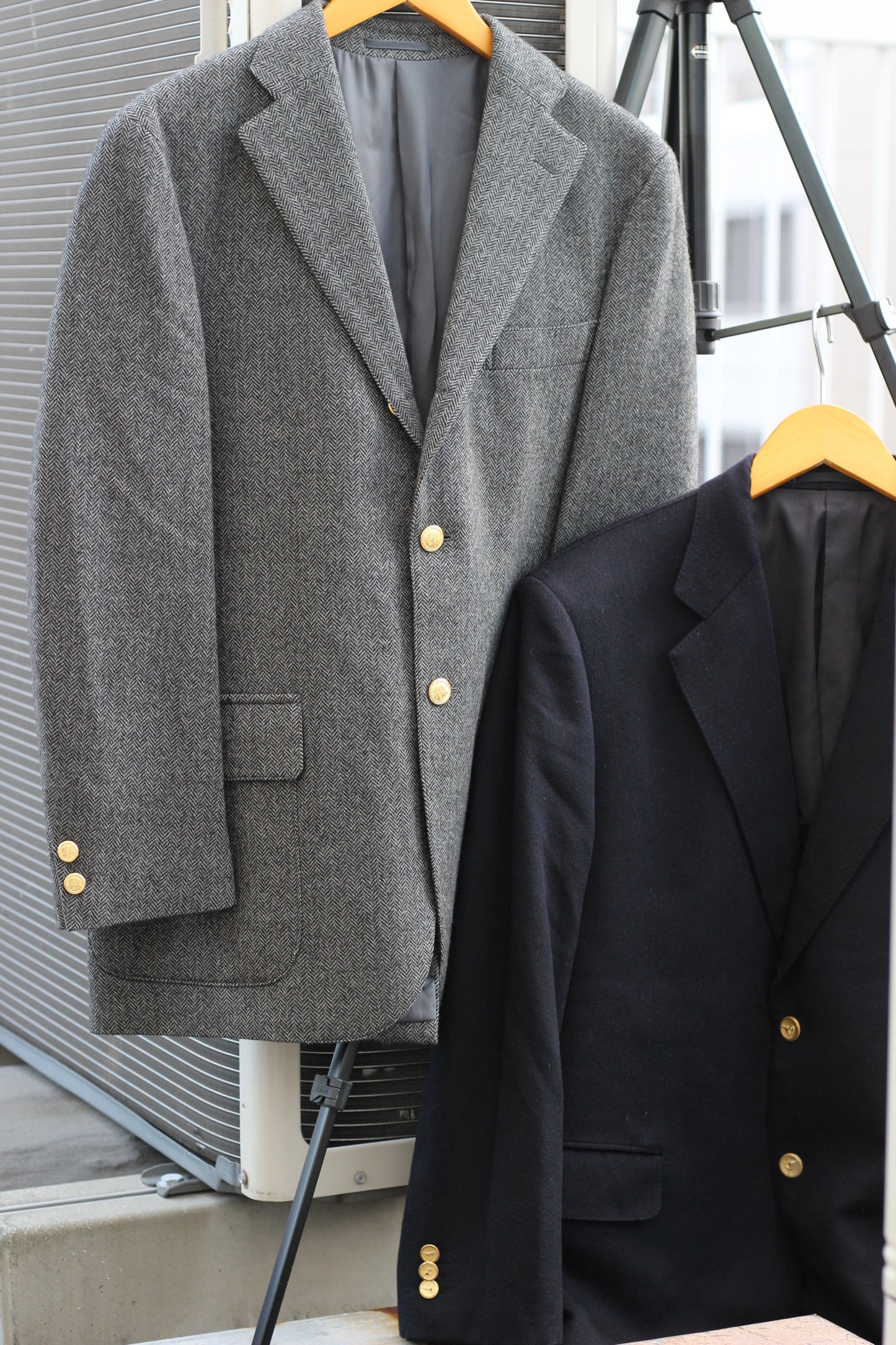 Men's J.Press & Ermenegildo Zegna Cashmere Gold Button Tailored Jacket x2点
