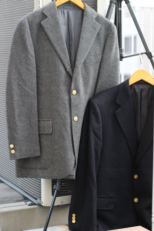 Men's J.Press & Ermenegildo Zegna Cashmere Gold Button Tailored Jacket x2点