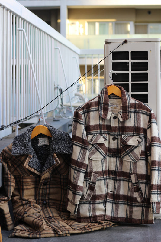 Men's Vintage Check Design Heavy Outerwear x2点