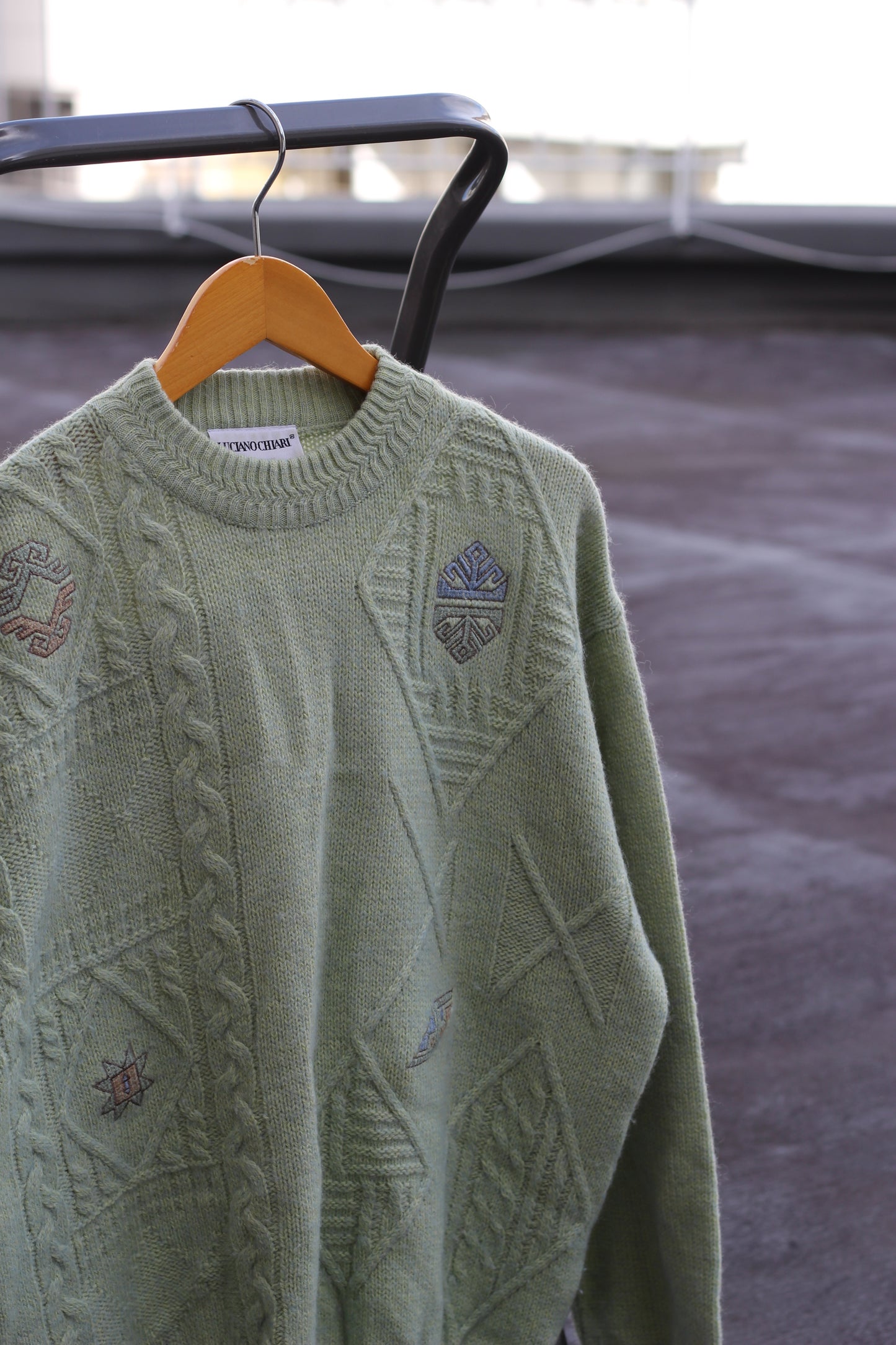 Made In Italy Vintage Square Pattern Knit Sweater set x3点