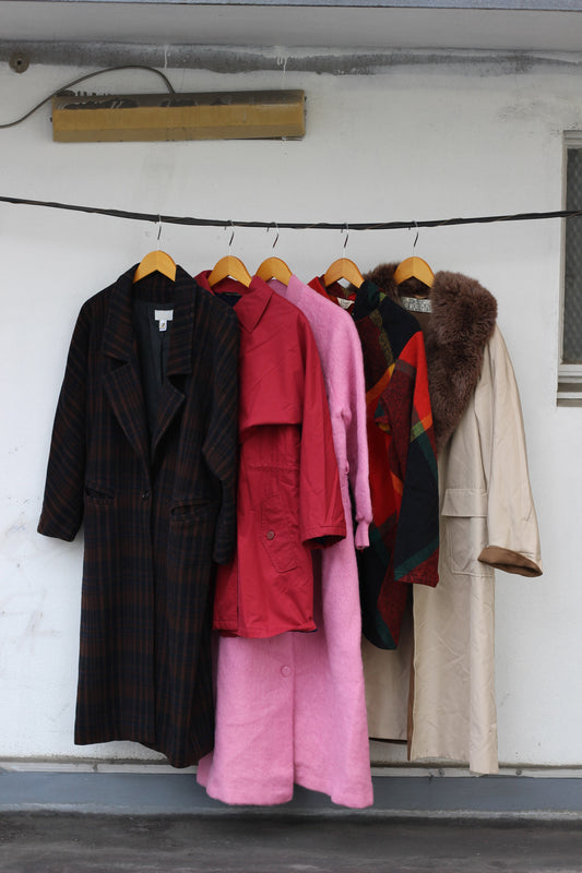 Vintage ladies import design coat x5点