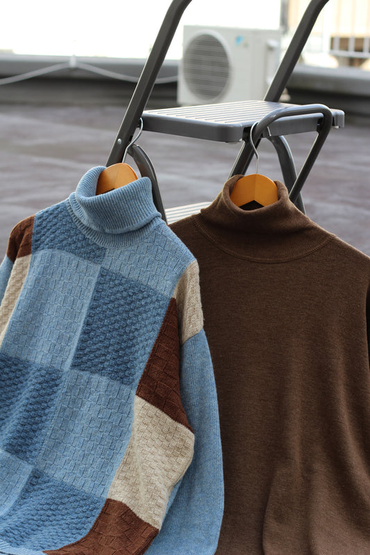 Made In Italy Vintage Turtleneck Knit Sweater set x2点