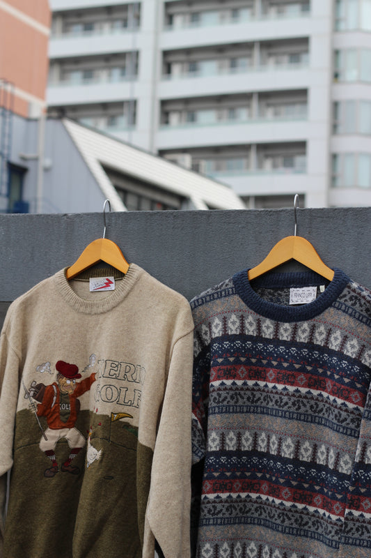 Men's Vintage Made In Italy Design Knitwear x2点