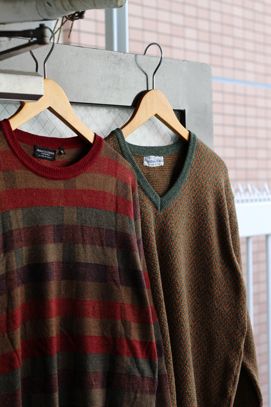 Made In Italy Vintage Lightweight Design Knit Sweater set x2点