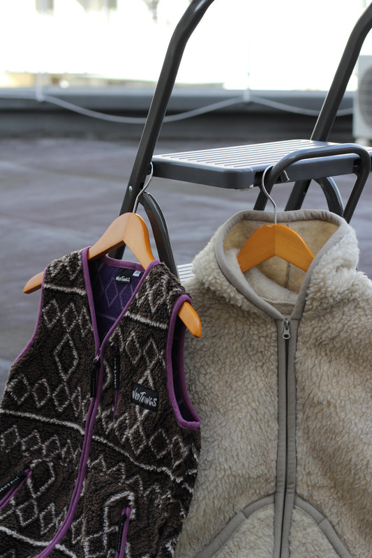 Wild Things & Made In Poland Vintage Boa Fleece Zip-Up Vest set x2点